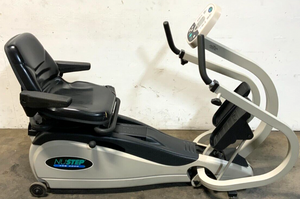 The NuStep TRS 4000 T4 Recumbent Cross Trainer is highly recommended by physicians and physical therapists for older patients, providing a natural stepping motion that is easy on the hip and knee joints in a bio-mechanically correct workout position. The linear motion is ideal for rehabilitation and full body workout with minimal stress on the joints. 