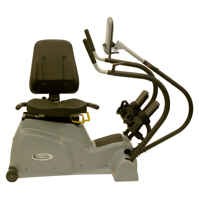 Recumbent bike with swivel seat clearance