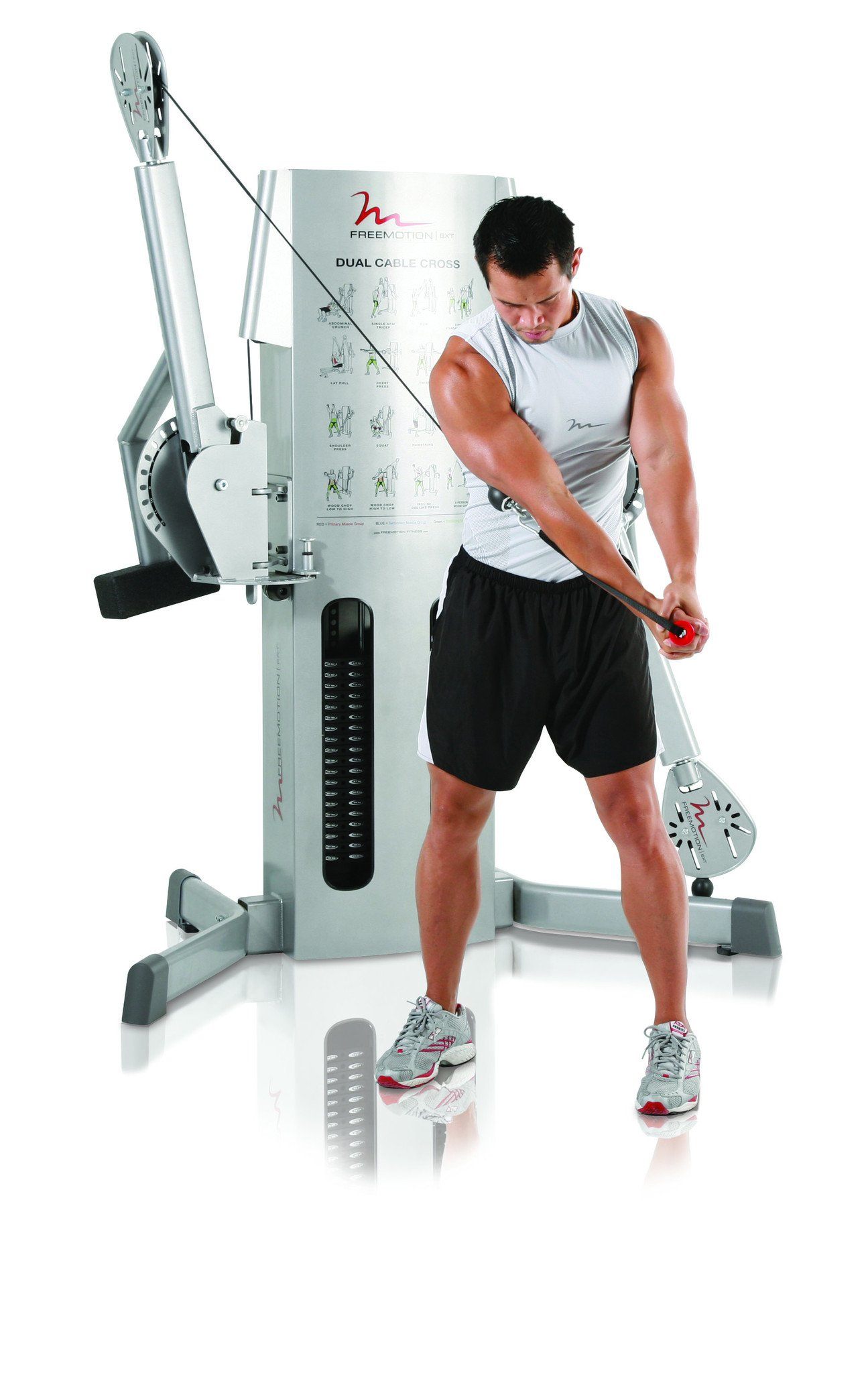 Back Free Motion Pulley Machine FreeMotion Dual Cable Cross Lite